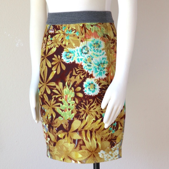 Tracy Reese short skirt in tropical print - Picture 3 of 13
